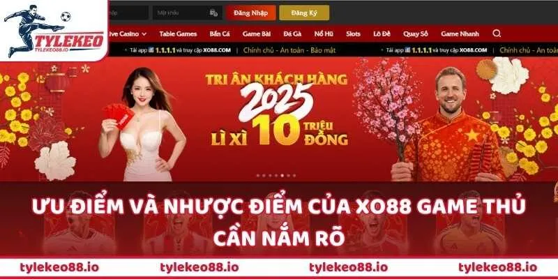 Ưu điểm và nhược điểm của XO88 người chơi cần nắm rõ